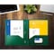 Better Office Products 2 Pocket Heavyweight Plastic Folder Portfolio With Prongs, Letter Size, Green, 24PK 86618 - alternate 6